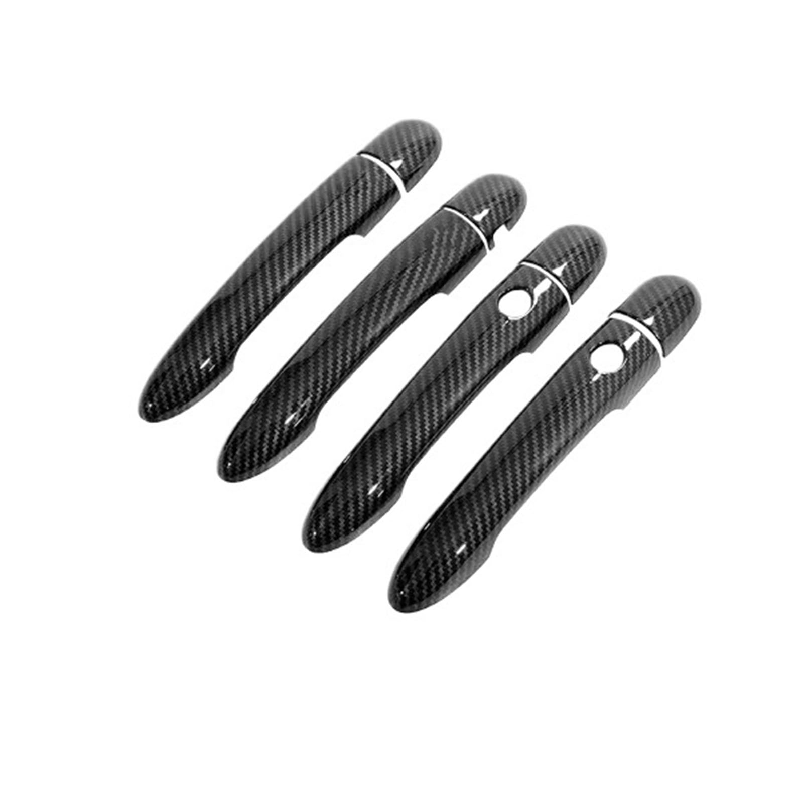 WSBOJXTH Türgriffabdeckung Kompatibel Mit Laguna III X91 2008-2015, Auto-ABS-Kohlefaser-Griffabdeckung Oder Chrom-Türgriffabdeckung, Zierset, Zubehör(B Handle 2 Buttons) von WSBOJXTH