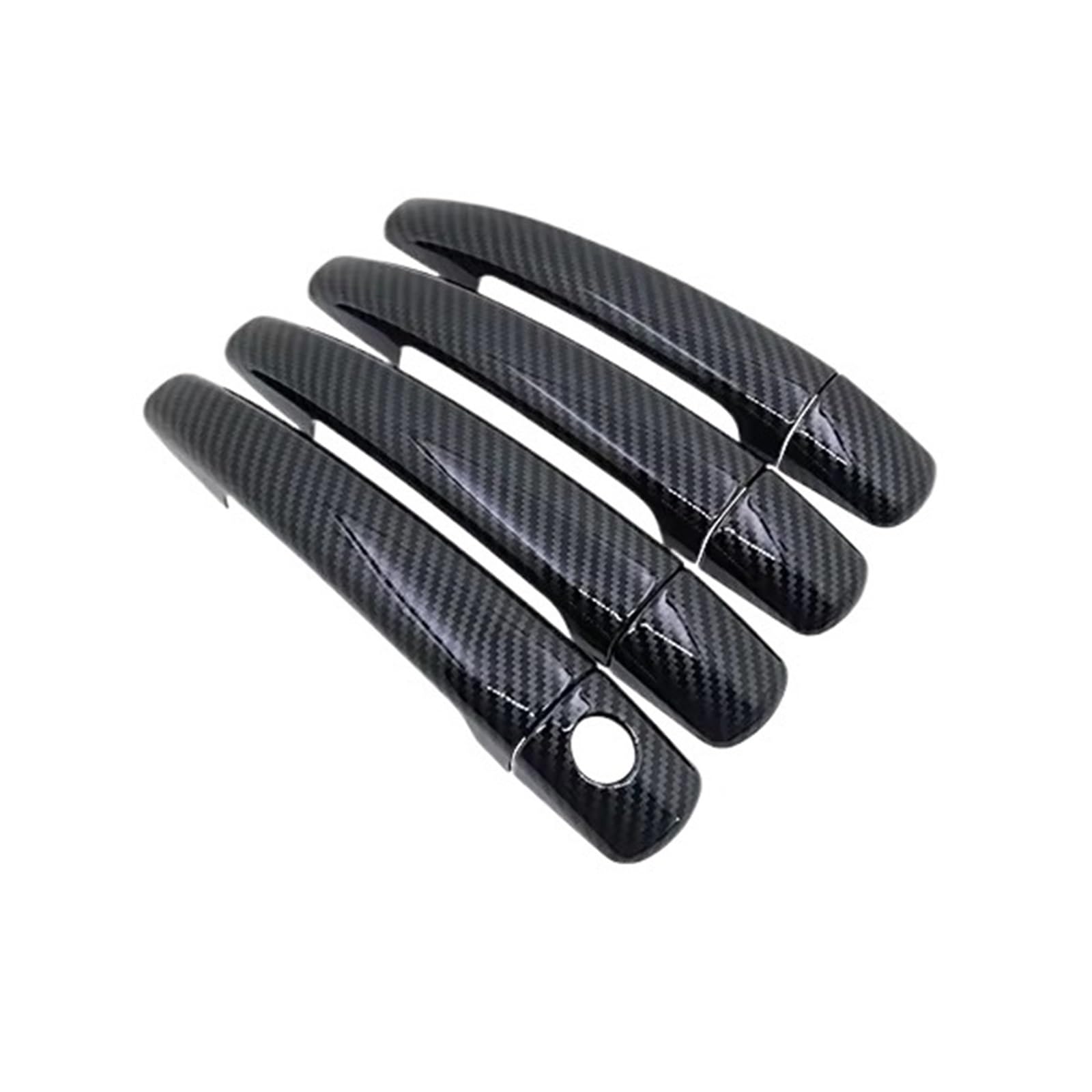 WSBOJXTH Türgriffabdeckung Kompatibel Mit Peugeot Für Partner 2009–2018, Auto-Abs-Kohlefaser-Abdeckungen, Auto-Chrom-Türgriffabdeckungen, Verkleidungssets, Zubehör(B 1Keyholes 4door) von WSBOJXTH