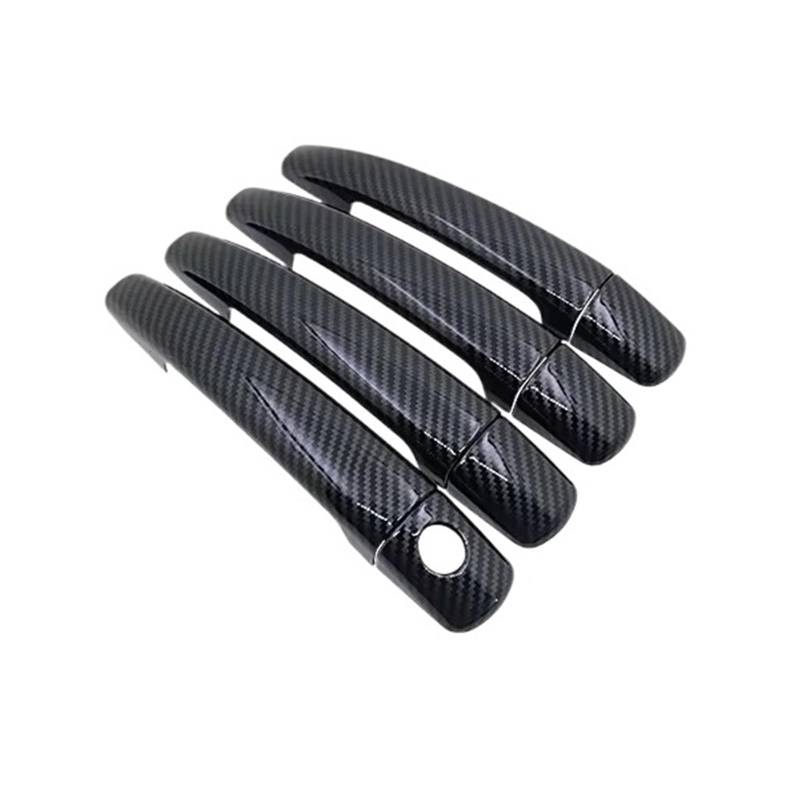 WSBOJXTH Türgriffabdeckung Kompatibel Mit Peugeot Für Partner 2009–2018, Auto-Abs-Kohlefaser-Abdeckungen, Auto-Chrom-Türgriffabdeckungen, Verkleidungssets, Zubehör(B 1Keyholes 4door) von WSBOJXTH