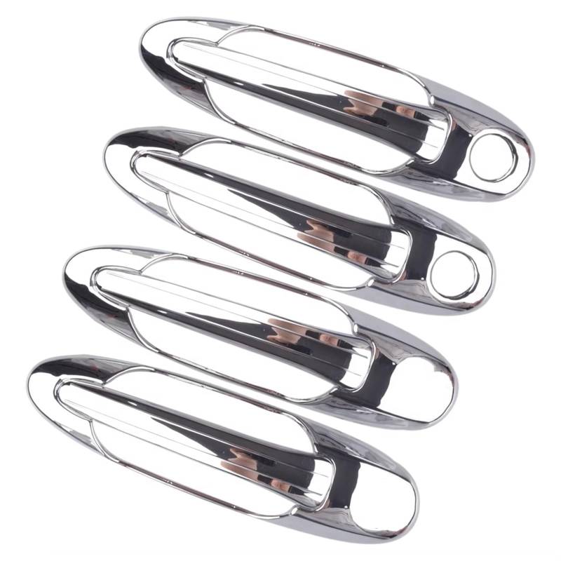 WSBOJXTH Türgriffabdeckung Kompatibel Mit Toyota Für Land Für Cruiser 100 LC100 1998 1999 2000 2001 2002 2003 2004 2005 2006 2007 Auto-Außentürgriffschalenabdeckungen Zierleisten Silber von WSBOJXTH
