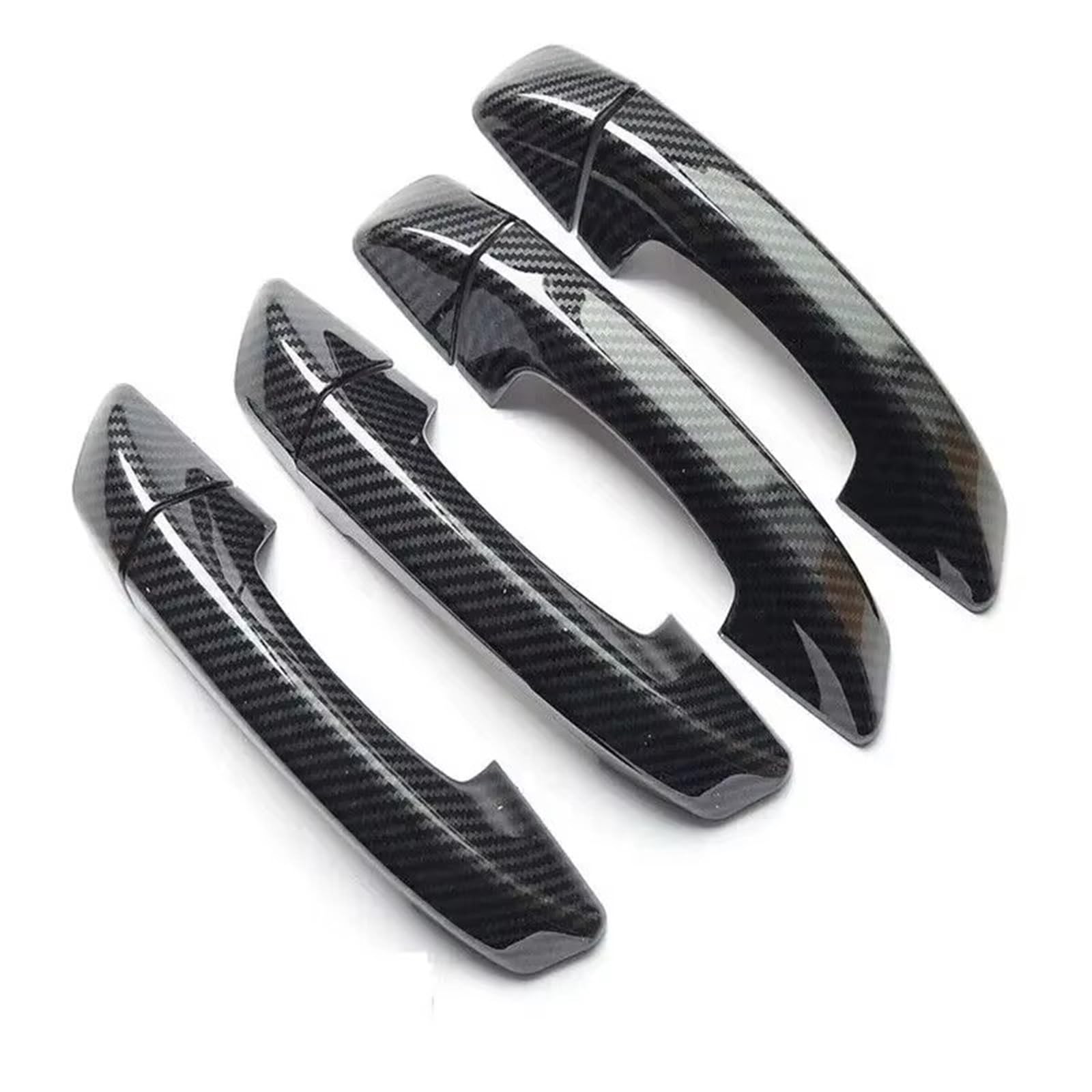 WSBOJXTH Türgriffabdeckung Kompatibel Mit VW Für Golf 6 MK6 2009-2013 Autoaufkleber Carbon Chrom Schwarz Silber Außentürgriff Zierleiste Abdeckung Dekor Zubehör(Color 1) von WSBOJXTH