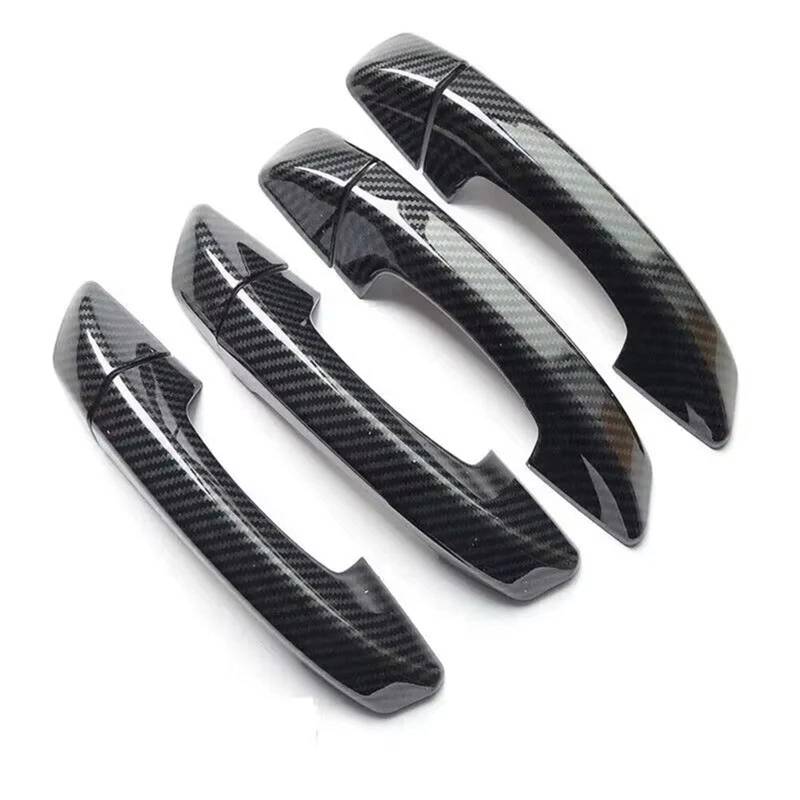 WSBOJXTH Türgriffabdeckung Kompatibel Mit VW Für Golf 6 MK6 2009-2013 Autoaufkleber Carbon Chrom Schwarz Silber Außentürgriff Zierleiste Abdeckung Dekor Zubehör(Color 1) von WSBOJXTH