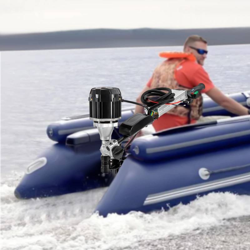 Aussenborder Elektromotor 48V 1000W Wasserkühlung Außenbordmotor Bürstenloser Motor für Fischerbootmotor mit Schalldämpfer Kurzwellenmotorboot Sport Elektromotor von WSIKGHU