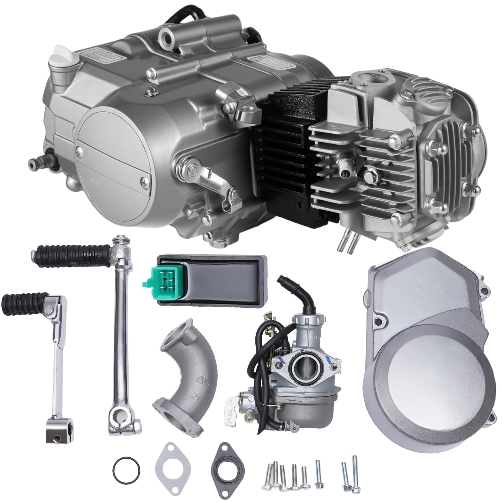 Motorrad 125ccm Dirt Bike Motor Kit 4-Takt Engine Motor Luftgekühlte manuelle Einzylinder Viertaktkupplung für Dirt Bike Motorcycle CRF50 XR50 CRF70 XR70 Z50(CDI Zündanlage) von WSIKGHU