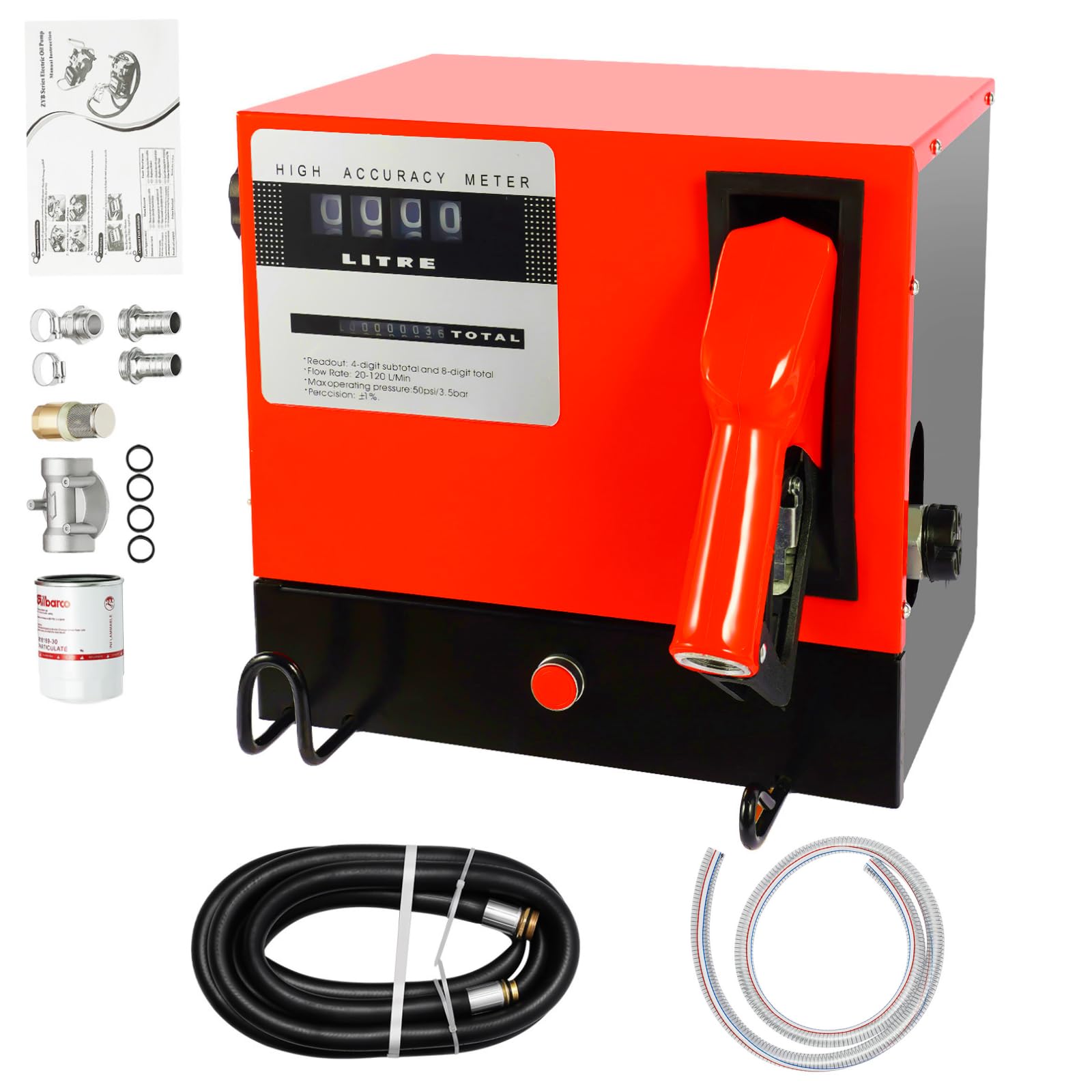 WSIKGHU Dieselpumpe 230V Selbstansaugend Heizölpumpe Ölpumpe 60 L/Min Mobile Tankstelle, 500W Professionelle Selbstansaugende Kraftstoffpumpe mit Ölfilter, Zähler, 4M + 2M Schlauch-EU-Bestand WSIKGHU Dieselpumpe 230V Selbstansaugend Heizölpumpe Ölpumpe 60 L/Min Mobile Tankstelle, 500W Professionelle Selbstansaugende Kraftstoffpumpe mit Ölfilter, Zähler, 4M + 2M Schlauch-EU-Bestand von WSIKGHU