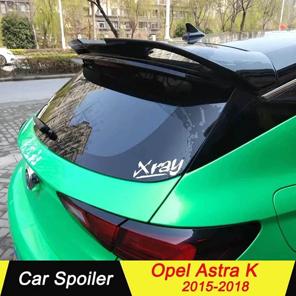 Spoiler ABS Material Auto Heckflügel Dekoration Heckspoiler Für Opel Astra K Spoiler 2015-2018 Glanzschwarz von WSJXDJ