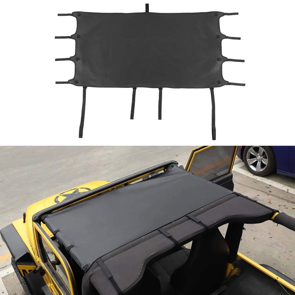 WSJXDJ Soft Roof Bikini Top Sonnenschutzabdeckung Sonnenschutz Anti UV UV Leder Schwarz Auto Außenzubehör für Jeep Wrangler TJ 1997-2006 WSJXDJ Soft Roof Bikini Top Sonnenschutzabdeckung Sonnenschutz Anti UV UV Leder Schwarz Auto Außenzubehör für Jeep Wrangler TJ 1997-2006 von WSJXDJ