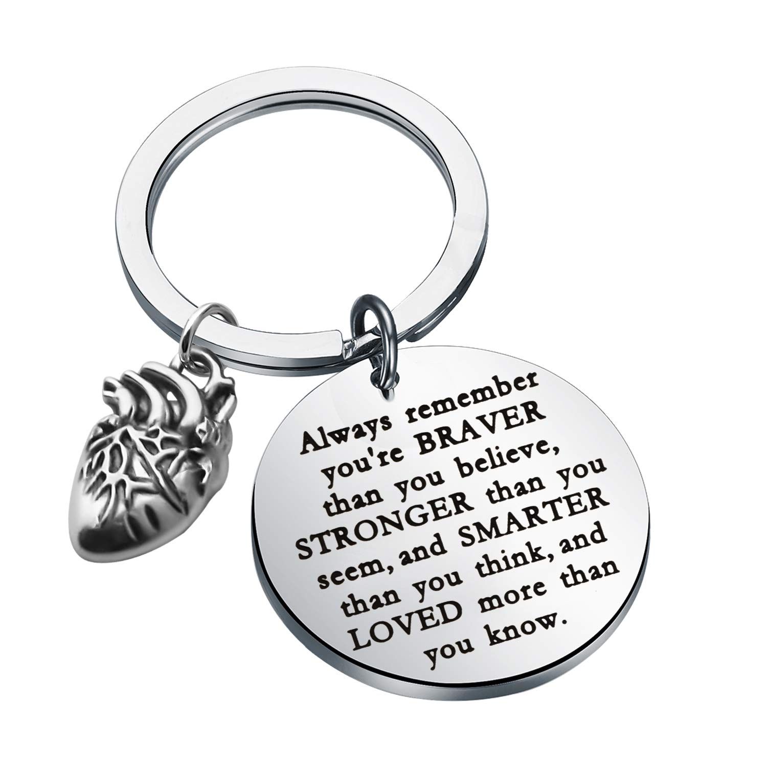 WSNANG Anatomisches Herz Schlüsselanhänger Braver Stronger Smarter Than You Think Schlüsselanhänger Anatomie Kardiologe Geschenk, Anatomischer Schlüsselanhänger, 1.18inches WSNANG Anatomisches Herz Schlüsselanhänger Braver Stronger Smarter Than You Think Schlüsselanhänger Anatomie Kardiologe Geschenk, Anatomischer Schlüsselanhänger, 1.18inches von WSNANG