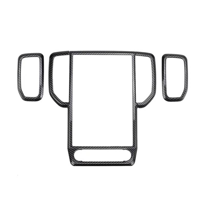 Auto Innendekoration Interieur Dekor Für Ford Für Ranger T9 2023 2024 23 24 Auto Innen Abdeckung Trim Panel Dekoration Carbon Look(Wheel Steering) von WSUMKH