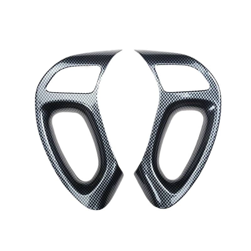 WSUMKH Lenkradabdeckung Trim Innen Carbon Faser Styling Auto Innen Zubehör Für Hyundai IX35 2010-2015, 2 PCS, Schwarz, Kohlenstofffaser von WSUMKH