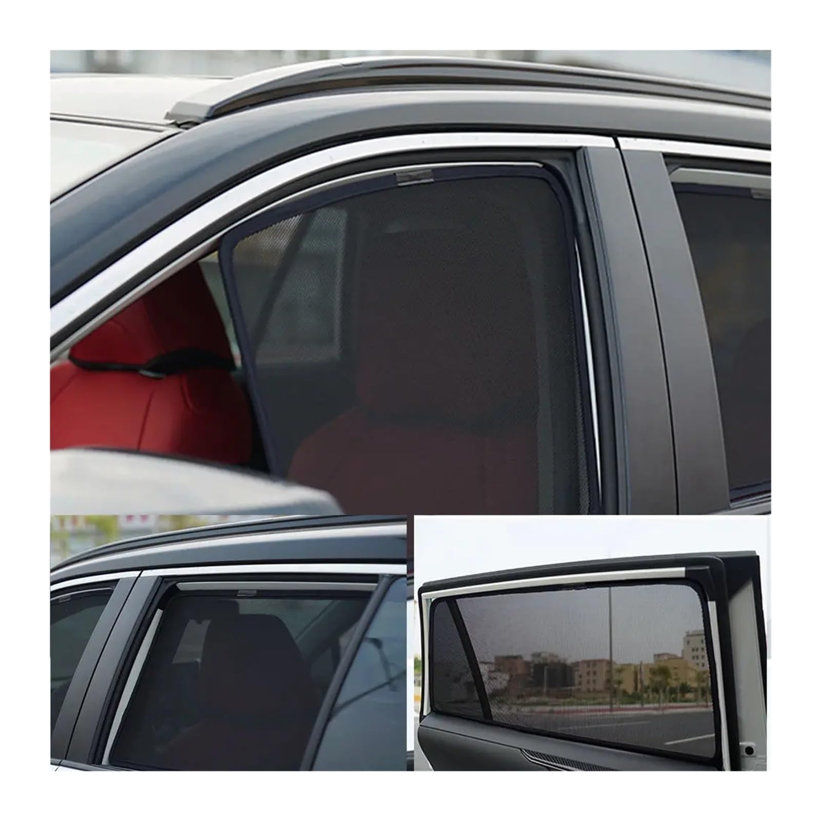 Autofenster Für Volvo Für XC60 2018 2019-2024 XC 60 Magnetische Auto Sonnenschutz Schild Frontscheibe Rahmen Vorhang Hinten Seite Fenster Sonnenschutz Sonnenblende(Rear 5pcs) von WSUMKH