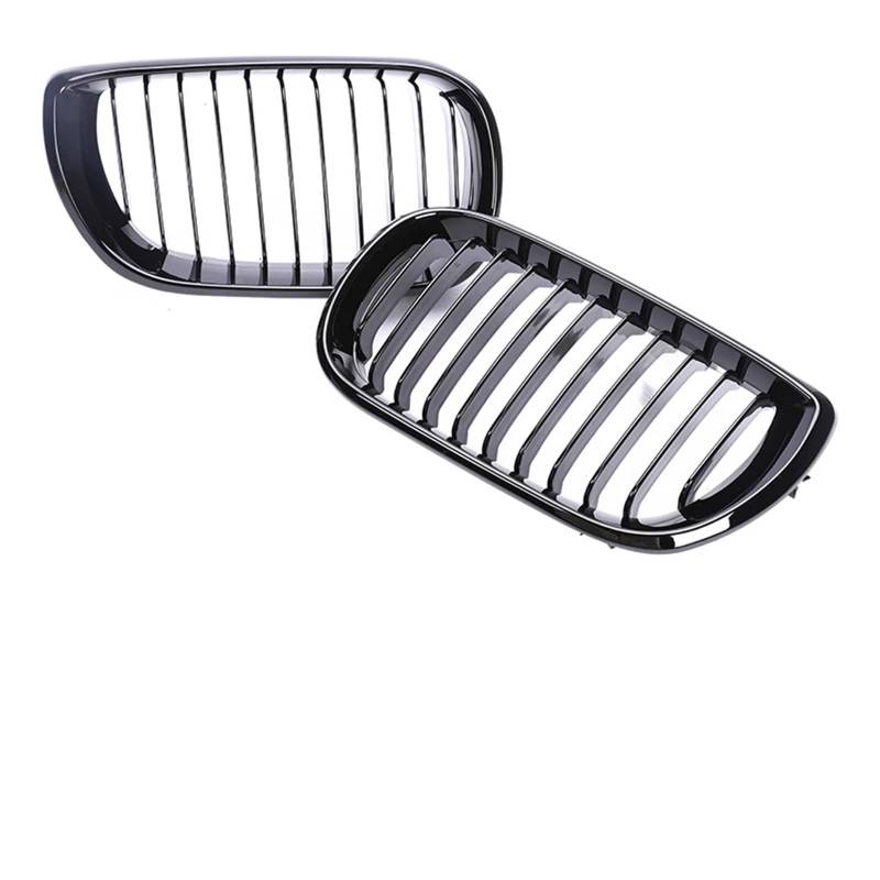 Front Nieren Kühlergrill 2/4 Türen Grill Für 3er E46 2002 2003 2004 2005 Frontstoßstange Niere Armaturenbrett Air Center Racing Schwarz Chrom Grill Haube Teile Frontgrill(2-Single Black 02-05) von WSUMKH