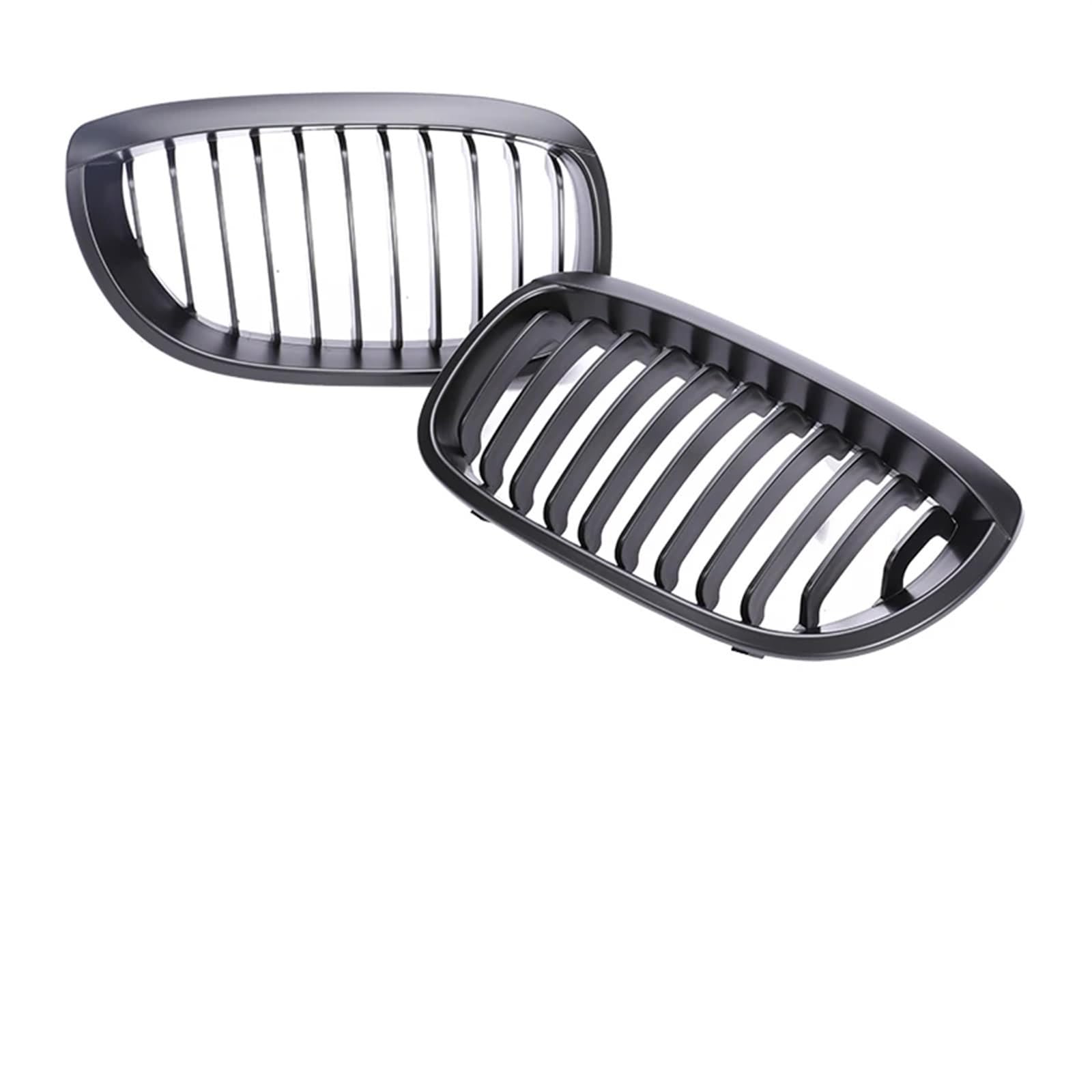 Front Nieren Kühlergrill 2/4 Türen Grill Für 3er E46 2002 2003 2004 2005 Frontstoßstange Niere Armaturenbrett Air Center Racing Schwarz Chrom Grill Haube Teile Frontgrill(2-Single Matte 02-05) von WSUMKH