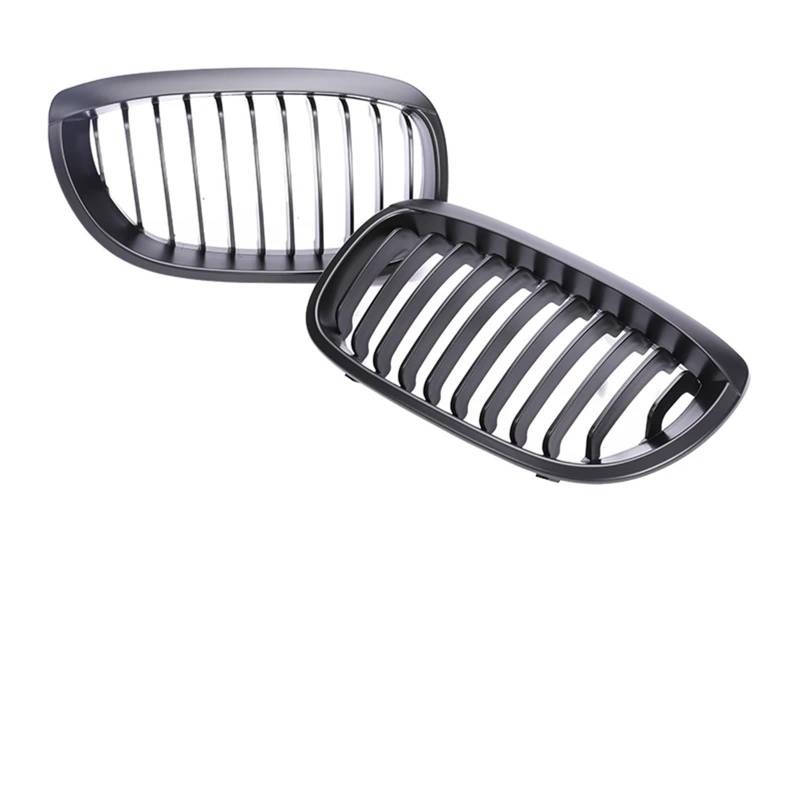 Front Nieren Kühlergrill 2/4 Türen Grill Für 3er E46 2002 2003 2004 2005 Frontstoßstange Niere Armaturenbrett Air Center Racing Schwarz Chrom Grill Haube Teile Frontgrill(2-Single Matte 02-05) von WSUMKH