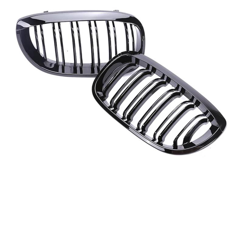 Front Nieren Kühlergrill 2/4 Türen Grill Für 3er E46 2002 2003 2004 2005 Frontstoßstange Niere Armaturenbrett Air Center Racing Schwarz Chrom Grill Haube Teile Frontgrill(2-dual Black 02-05) von WSUMKH