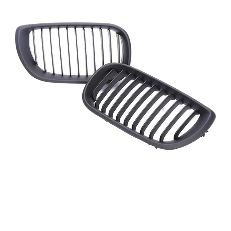 Front Nieren Kühlergrill 2/4 Türen Grill Für 3er E46 2002 2003 2004 2005 Frontstoßstange Niere Armaturenbrett Air Center Racing Schwarz Chrom Grill Haube Teile Frontgrill(4-Single Matte 02-05) von WSUMKH