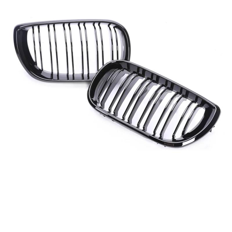 Front Nieren Kühlergrill 2/4 Türen Grill Für 3er E46 2002 2003 2004 2005 Frontstoßstange Niere Armaturenbrett Air Center Racing Schwarz Chrom Grill Haube Teile Frontgrill(4-dual Black 02-05) von WSUMKH