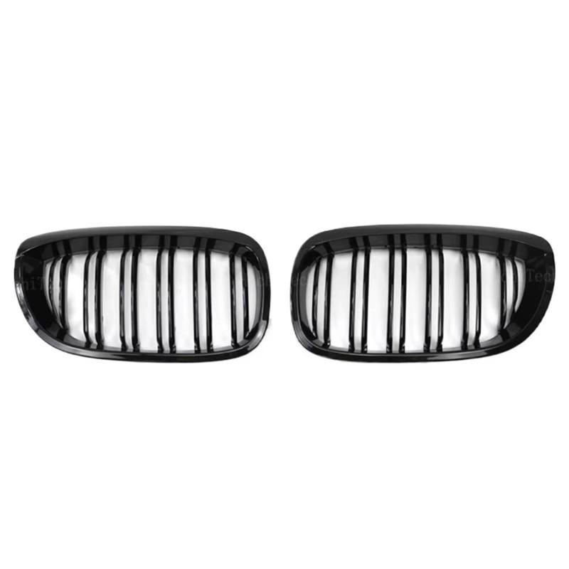 Front Nieren Kühlergrill 2 Lamellenlinie Glänzend Schwarz Renngrill Auto-Nierengrill Frontstoßstange Für E46 Coupe Cabrio 325Ci 330Ci LCI 2-Türer 2003 2004 2005 2006 Frontgrill von WSUMKH