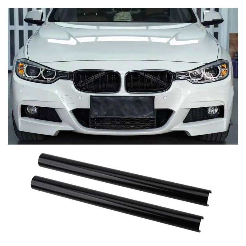 Front Nieren Kühlergrill 2 Stück Auto Streifen Aufkleber Abdeckrahmen Für G30 G38 G01 G02 G05 G06 G07 G32 5 Serie X3 X4 Kühlergrill Zierstreifen Auto Styling Frontgrill(Schwarz) von WSUMKH