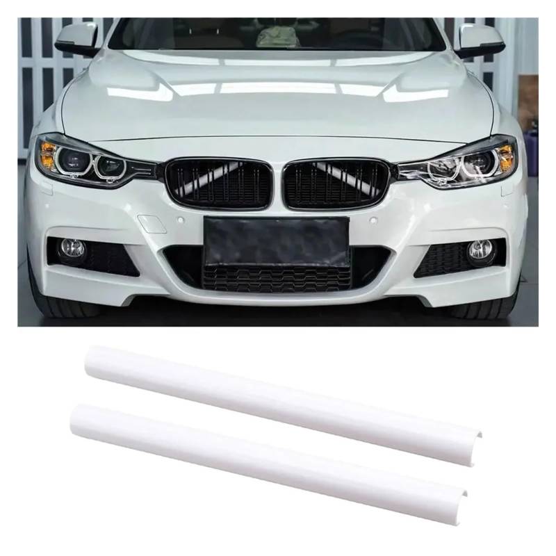 Front Nieren Kühlergrill 2 Stück Auto Streifen Aufkleber Abdeckrahmen Für G30 G38 G01 G02 G05 G06 G07 G32 5 Serie X3 X4 Kühlergrill Zierstreifen Auto Styling Frontgrill(Weiß) von WSUMKH