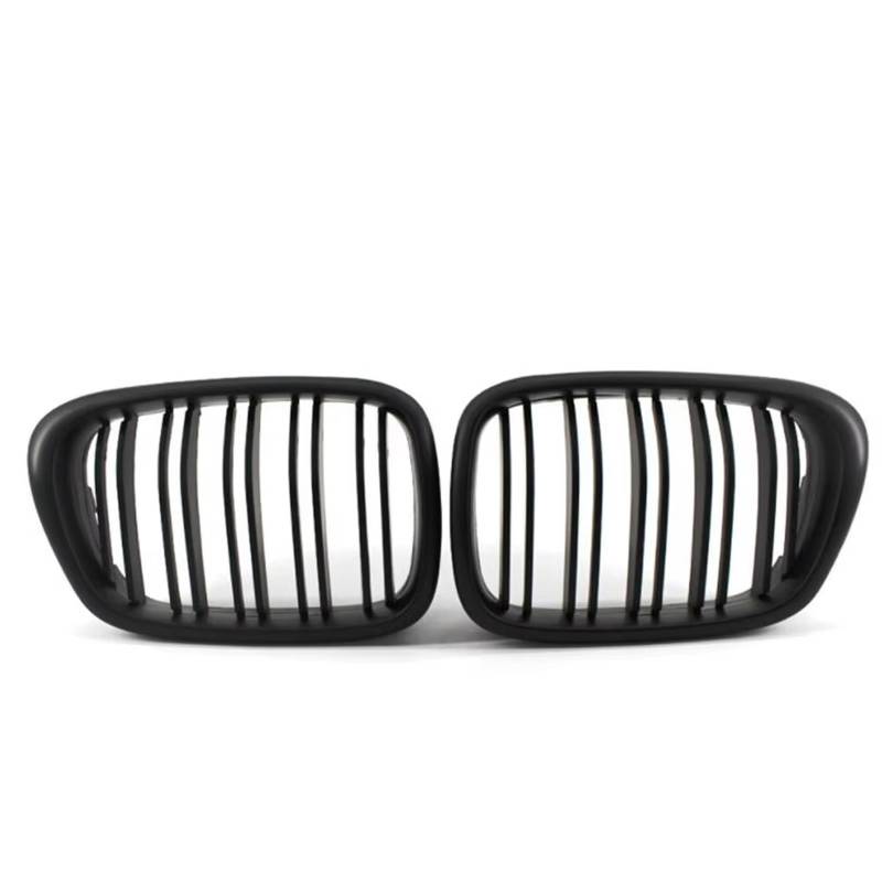 Front Nieren Kühlergrill Für E39 525 528 530 535 M5 1997 1998 1999 2000 2001 2002 2003 Vorne In Der Mitte Mattschwarz Breiter Nierenhaubengrill Frontgrill(Matte Black B) von WSUMKH
