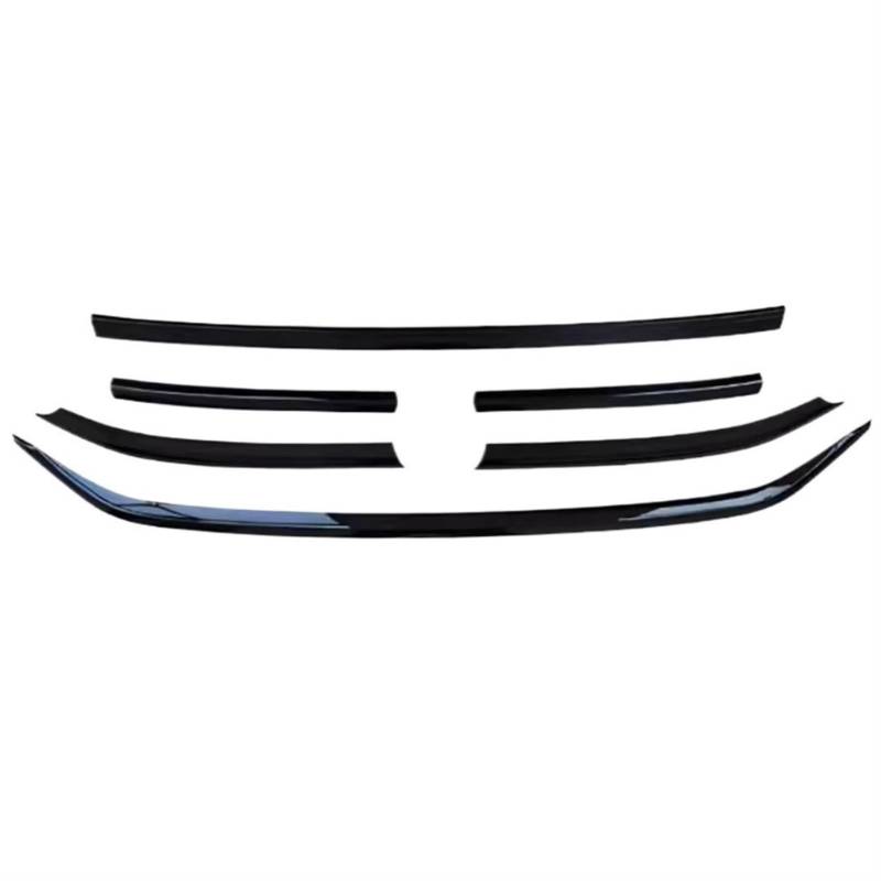 Front Nieren Kühlergrill Für Tiguan MK2 Glänzend Schwarz Grille R 2017-2024 Europa Front Helle Schwarz Grille Sport Schwarz Body Kit Version Auto Styling Frontgrill(22-24 with Light) von WSUMKH