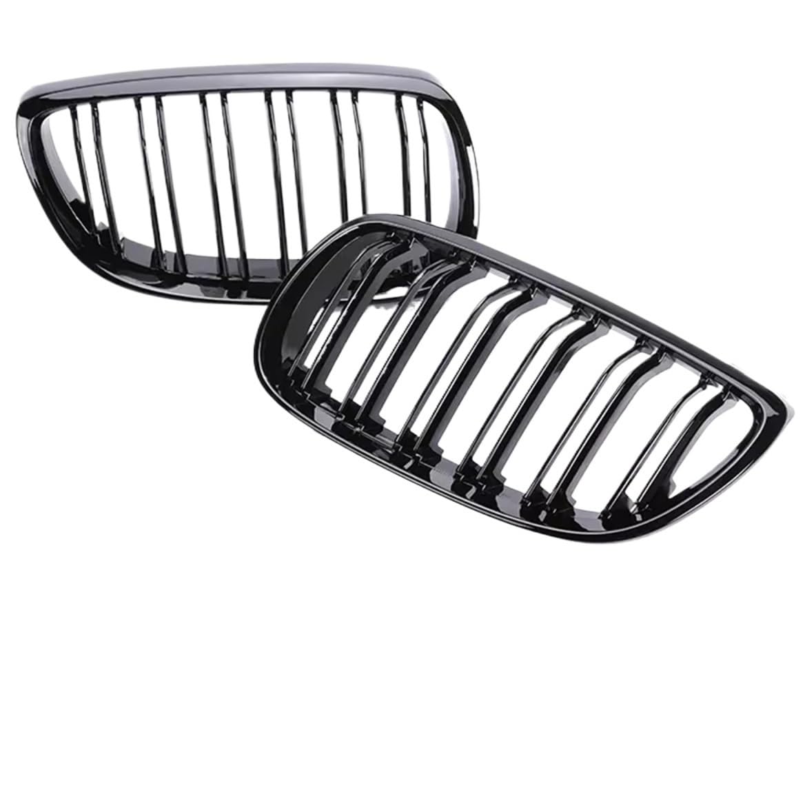 Front Nieren Kühlergrill Teile Frontstoßstange Nierengrills Für 3er E92 E93 2005 2006 2007 2008 2009 Carbon Fiber Racing Mesh Console Center Grille Frontgrill(Gloss Black 05-09) von WSUMKH