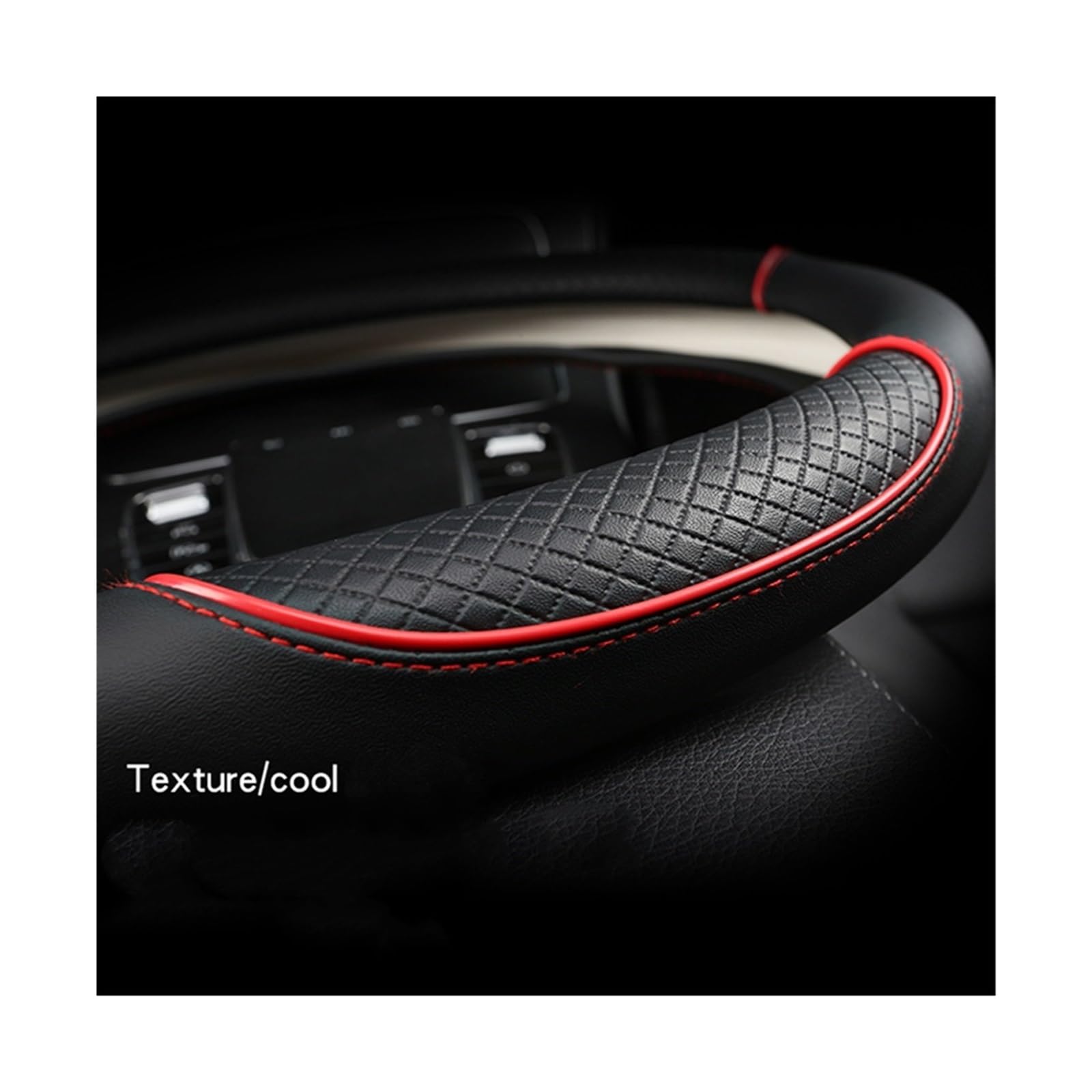 Lenkradbezug Lenkradhülle Lenkradabdeckung Mikrofaser-Leder-Auto-Lenkrad-Abdeckung Für MINI Für Cooper R50 R55 R56 F57 Für Clubman Für Countryman Für Clubvan Coupe Auto-Zubehör(A) von WSUMKH