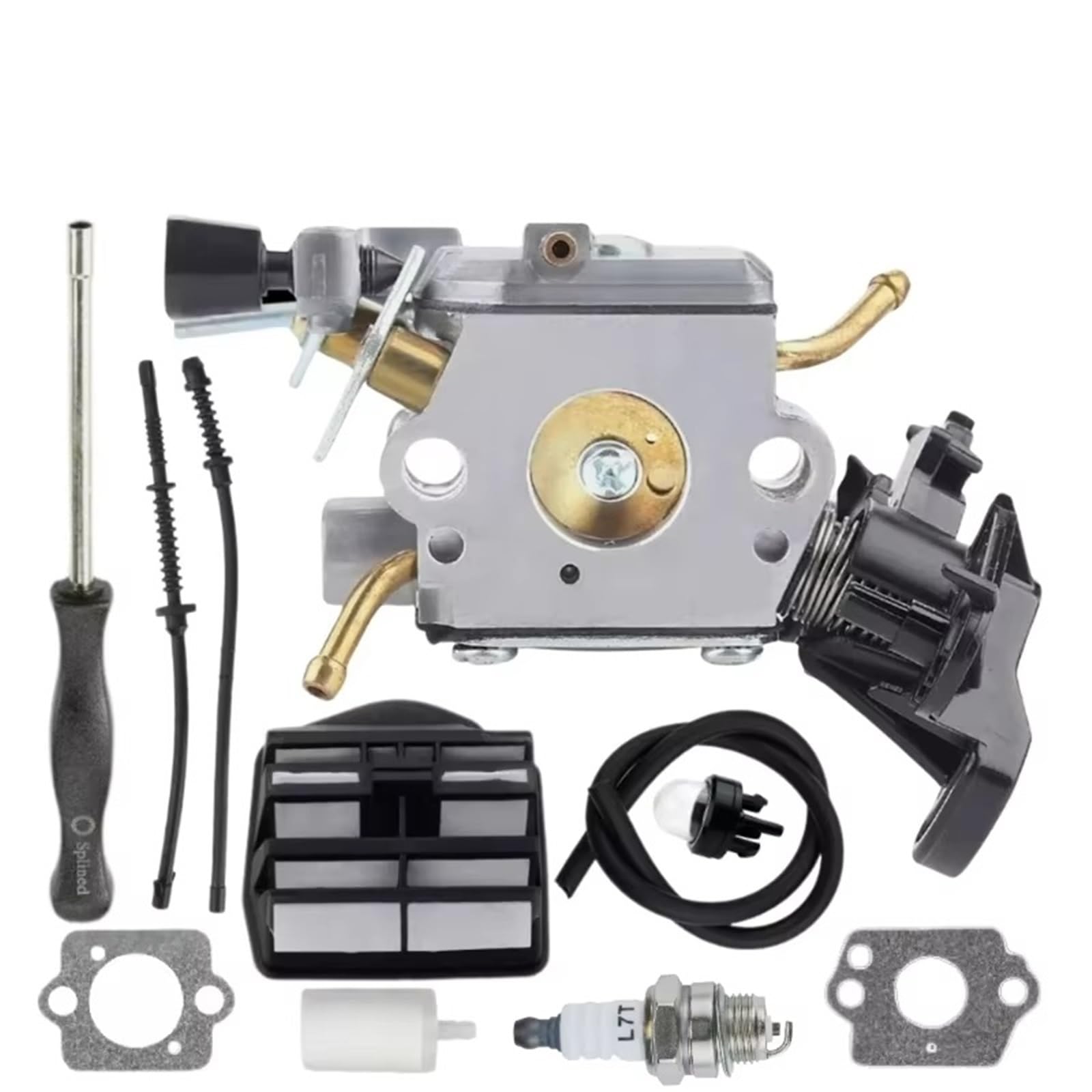 Vergaser Für 445 450 445E 450E Für JONSERED CS2245S 506450401 Kettensäge Für ZAMA C1M-EL37B 506450401 Vergaser Luft Kraftstoff Filter Set Moto Vergaser(C1M-EL37B kit) von WSUMKH