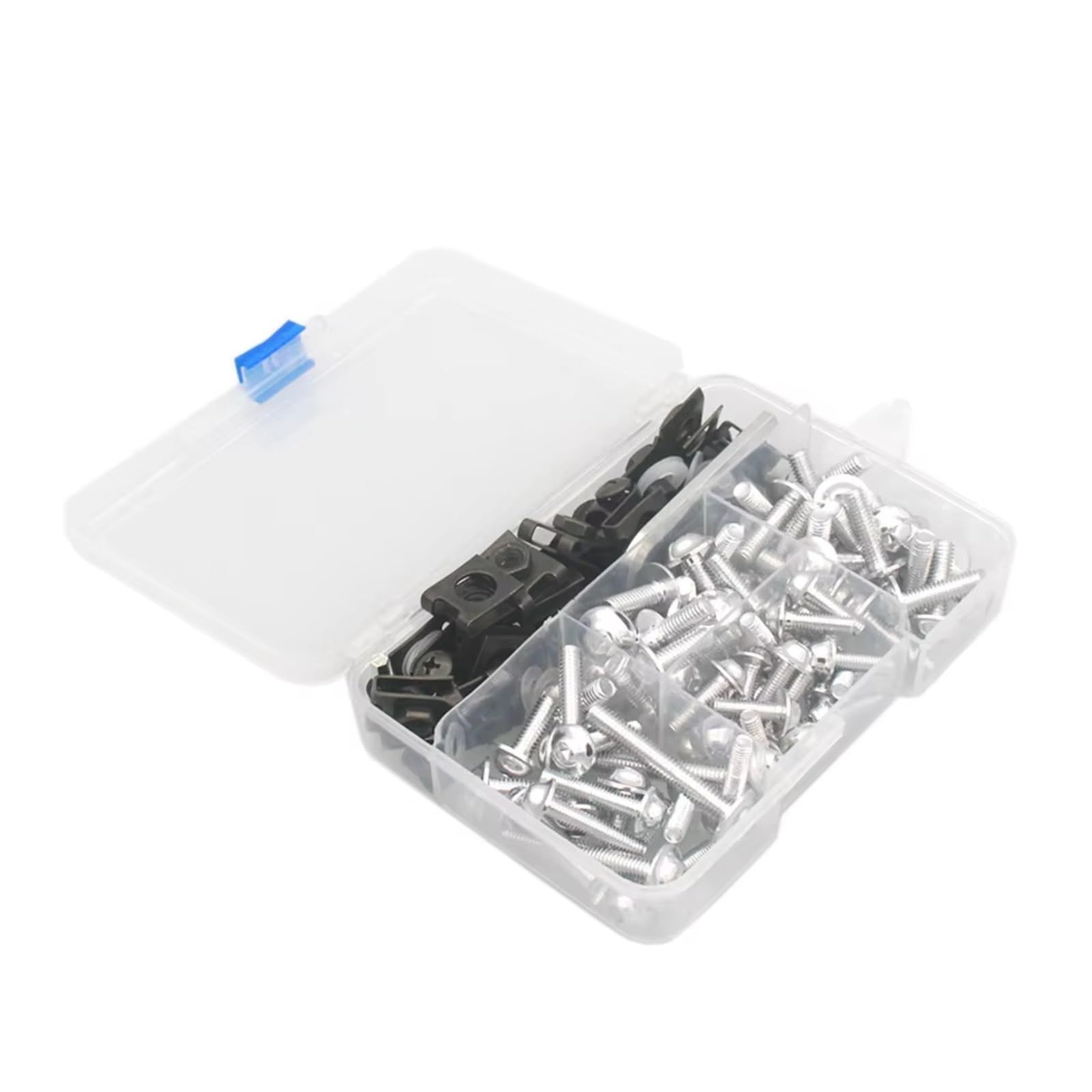 Kompatibel Mit Aprilia Für Rs 125 Für Sr 50 Für Rsv4 Für Shiver Motorrad-Verkleidungsschrauben-Set, Karosserie-Schrauben, Mutter, Motorrad-Schrauben, Bolzen-Set Schrauben sbolzen Muttern(Silver) von WTIXCRQ