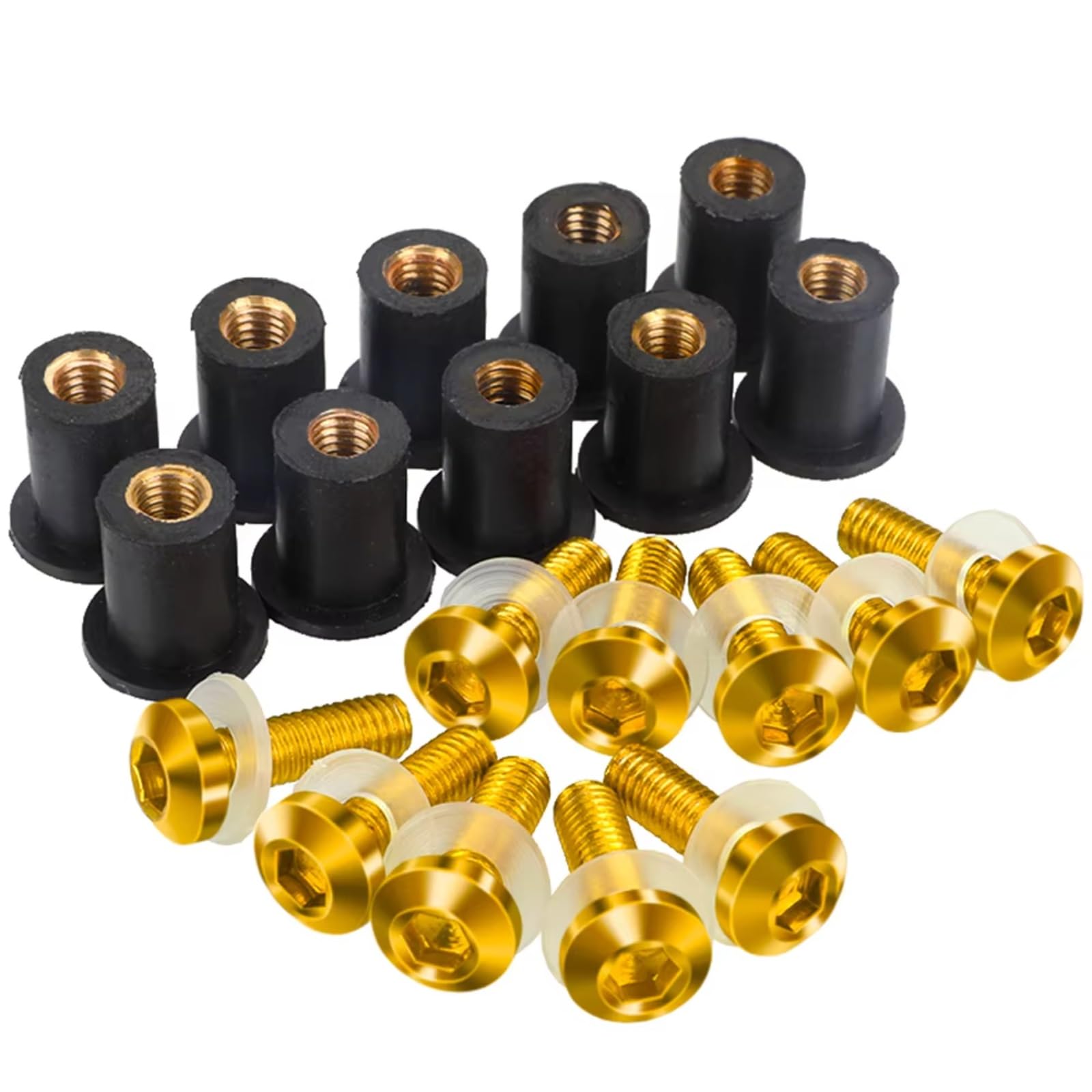 Kompatibel Mit CBR 125R 250R 300R 500R 600 900 954 1000 RR Für CBR650R Für XADV. Motorrad-Windschutzscheibenschrauben-Kits, Windschutzscheiben-M5-Schrauben, 10 Stück Schrauben sbolzen Muttern(Yellow) Kompatibel Mit CBR 125R 250R 300R 500R 600 900 954 1000 RR Für CBR650R Für XADV. Motorrad-Windschutzscheibenschrauben-Kits, Windschutzscheiben-M5-Schrauben, 10 Stück Schrauben sbolzen Muttern(Yellow) von WTIXCRQ