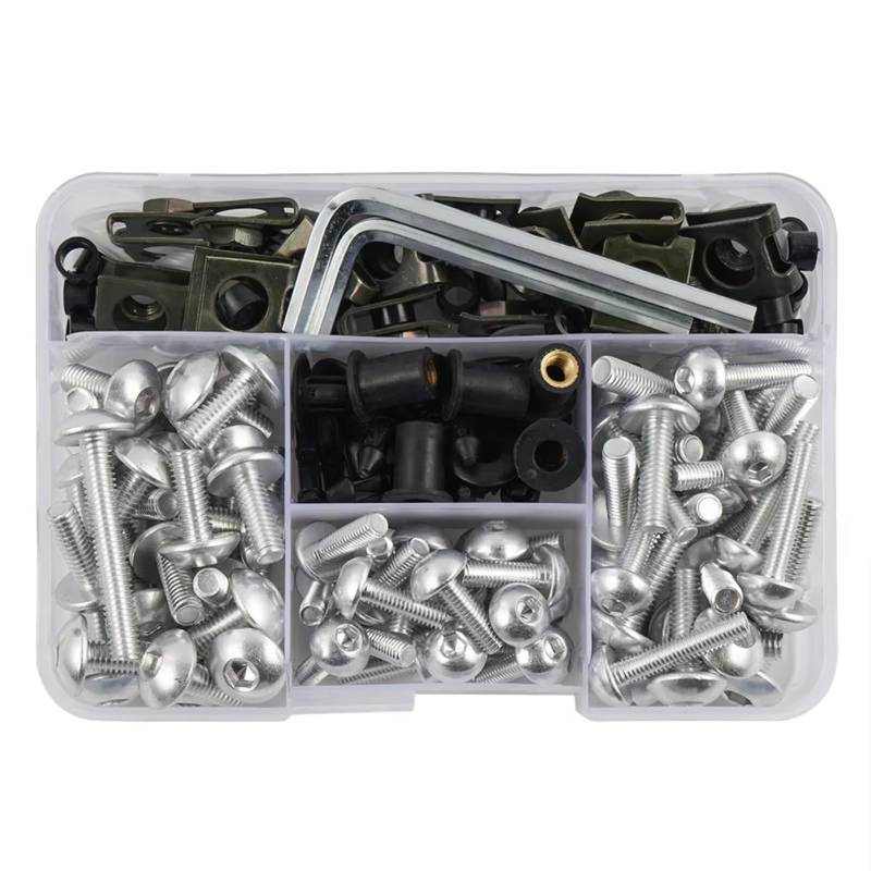 Kompatibel Mit CBR500R 2013, Für CBR600F 2015, Für CBR600F4i 2001–2006, Motorrad-Verkleidung, Karosserie-Schrauben, Schrauben, Motorrad-Verkleidungsschrauben-Set Schrauben sbolzen Muttern(Silver) von WTIXCRQ