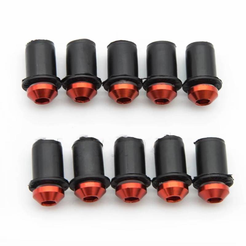 Kompatibel Mit Ducati Für 1098 1199 1198 748 1200 Für Panigale ST4 ST3 ST2 Für Streetfighter 848 Motorrad-Windschutzscheiben-Windschutzscheibenbolzen, 5 Mm Schraube Schrauben sbolzen Muttern(Red) von WTIXCRQ