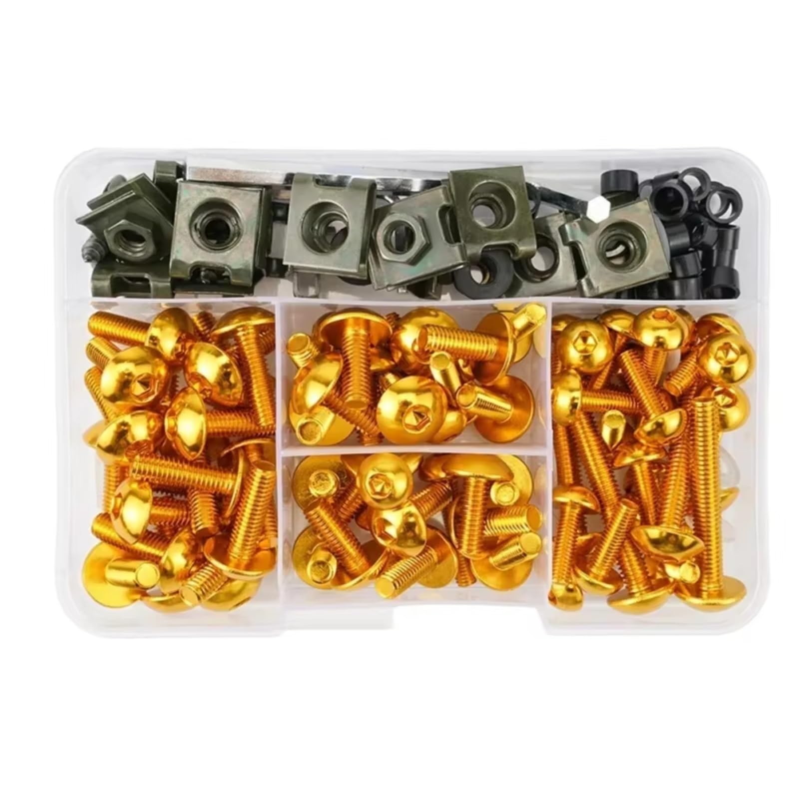 Kompatibel Mit Für Z750 Für Z900 Für Z1000 Für Z800 Motorrad-Verkleidungsschrauben, Schrauben, Motorrad-Karosserieschrauben, Befestigungsmuttern-Set, 177-teilig Schrauben sbolzen Muttern(Yellow) von WTIXCRQ