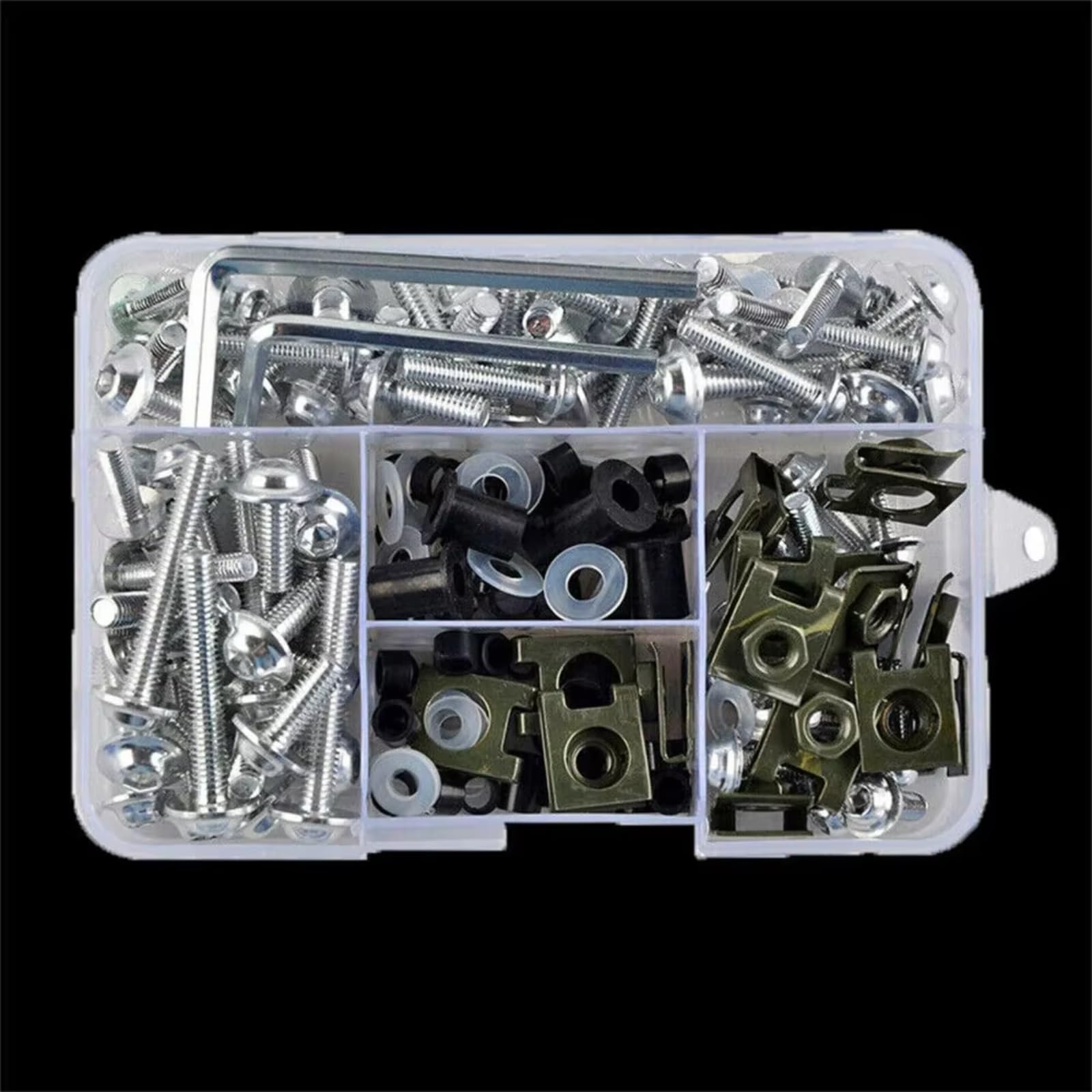 Schraubensatz Motorrad-Windschutzscheibe, Verkleidungsschraubensatz, Motorrad-CNC-Schrauben, Muttern, Motorradzubehör, Komplette Motorradverkleidungsschrauben, 177 Stück Schrauben sbolzen Muttern(Silv Schraubensatz Motorrad-Windschutzscheibe, Verkleidungsschraubensatz, Motorrad-CNC-Schrauben, Muttern, Motorradzubehör, Komplette Motorradverkleidungsschrauben, 177 Stück Schrauben sbolzen Muttern(Silv von WTIXCRQ