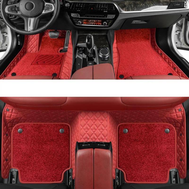 WTIXCRQ Automatte Kompatibel Mit Fit 2014 2015 2016 2017 2018 2019 2020 Auto-Fußmatten Teppich Teppiche Fußpolster Anti-Schmutz-Matte Innenboden-Liner-Pad(4,A) von WTIXCRQ