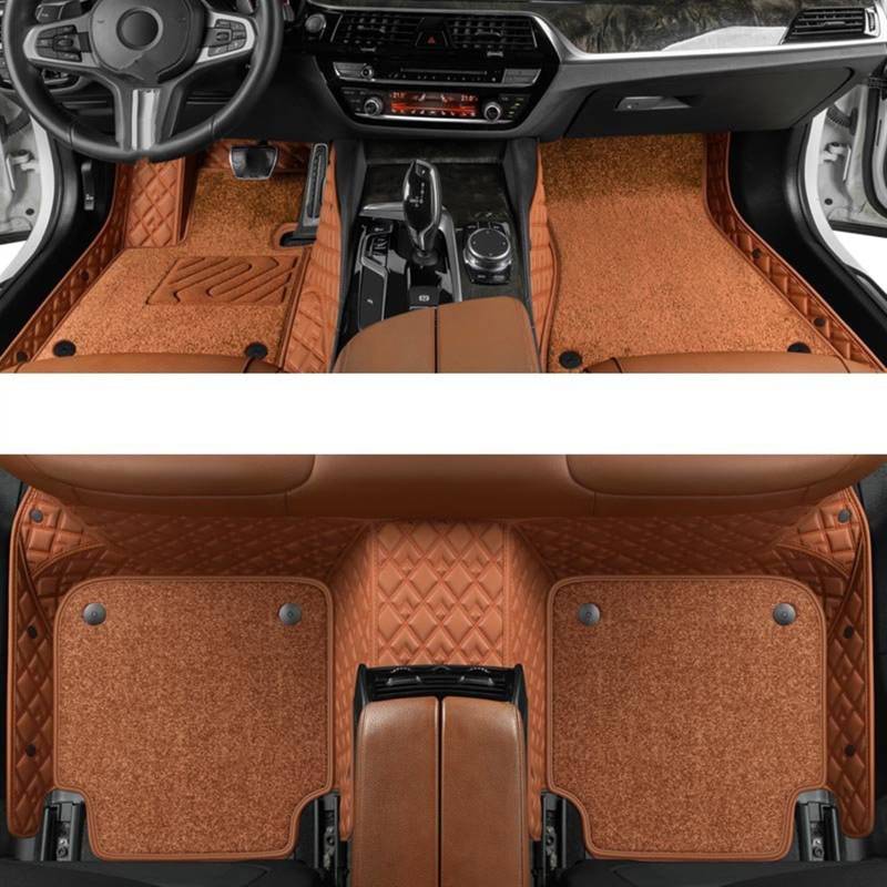 WTIXCRQ Automatte Kompatibel Mit Fit 2014 2015 2016 2017 2018 2019 2020 Auto-Fußmatten Teppich Teppiche Fußpolster Anti-Schmutz-Matte Innenboden-Liner-Pad(5,A) von WTIXCRQ
