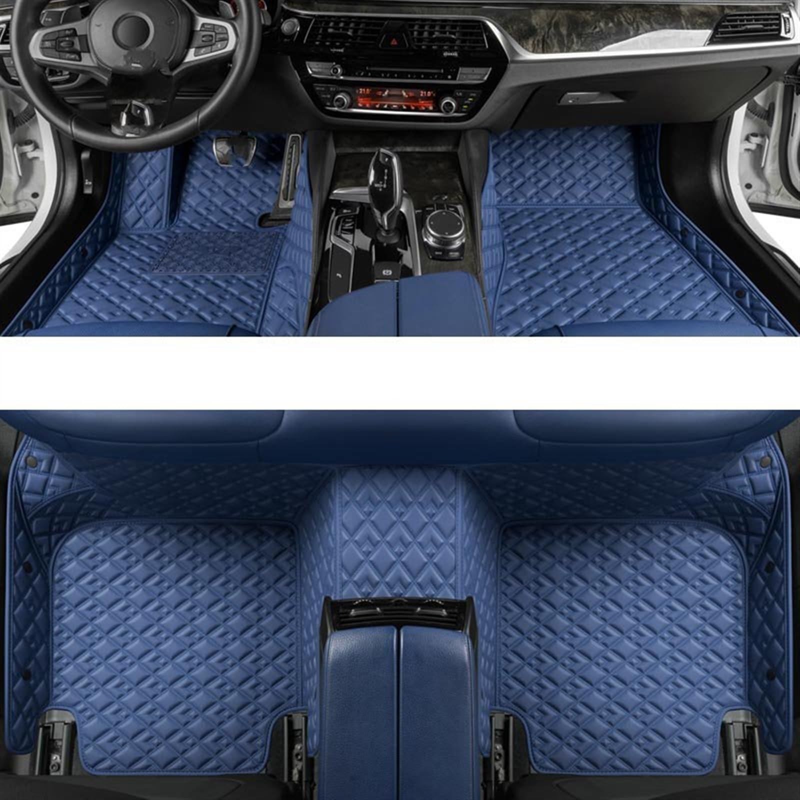 WTIXCRQ Automatte Kompatibel Mit Fit 2014 2015 2016 2017 2018 2019 2020 Auto-Fußmatten Teppich Teppiche Fußpolster Anti-Schmutz-Matte Innenboden-Liner-Pad(7,B) von WTIXCRQ