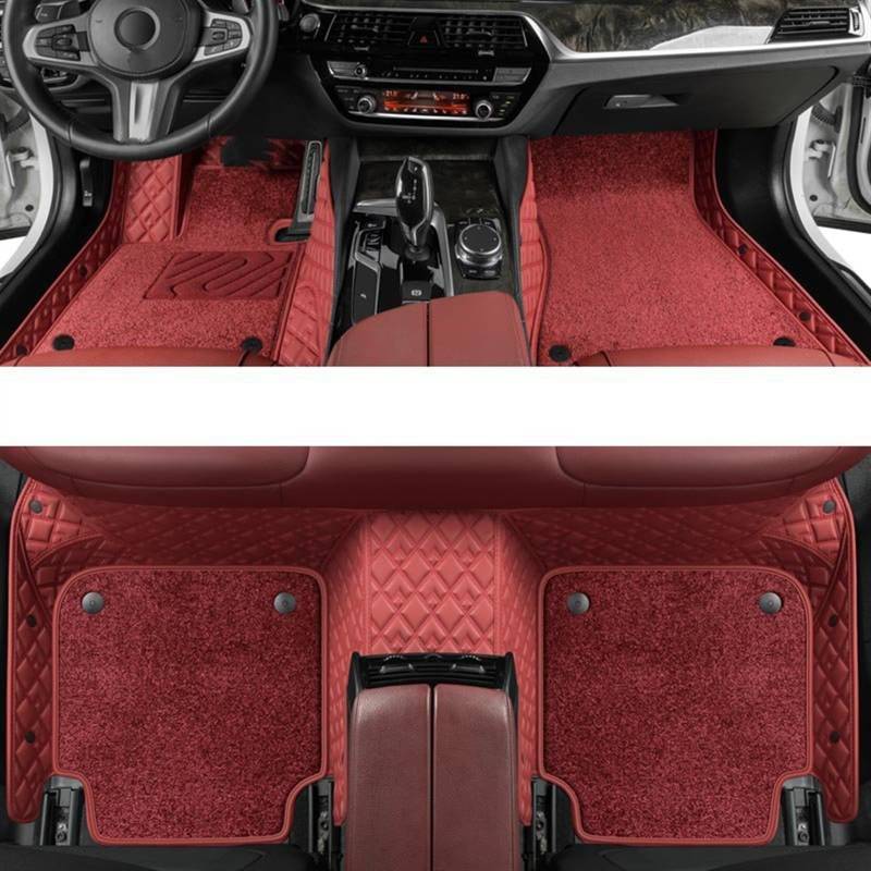 WTIXCRQ Automatte Kompatibel Mit Fit 2014 2015 2016 2017 2018 2019 2020 Auto-Fußmatten Teppich Teppiche Fußpolster Anti-Schmutz-Matte Innenboden-Liner-Pad(color1,A) von WTIXCRQ
