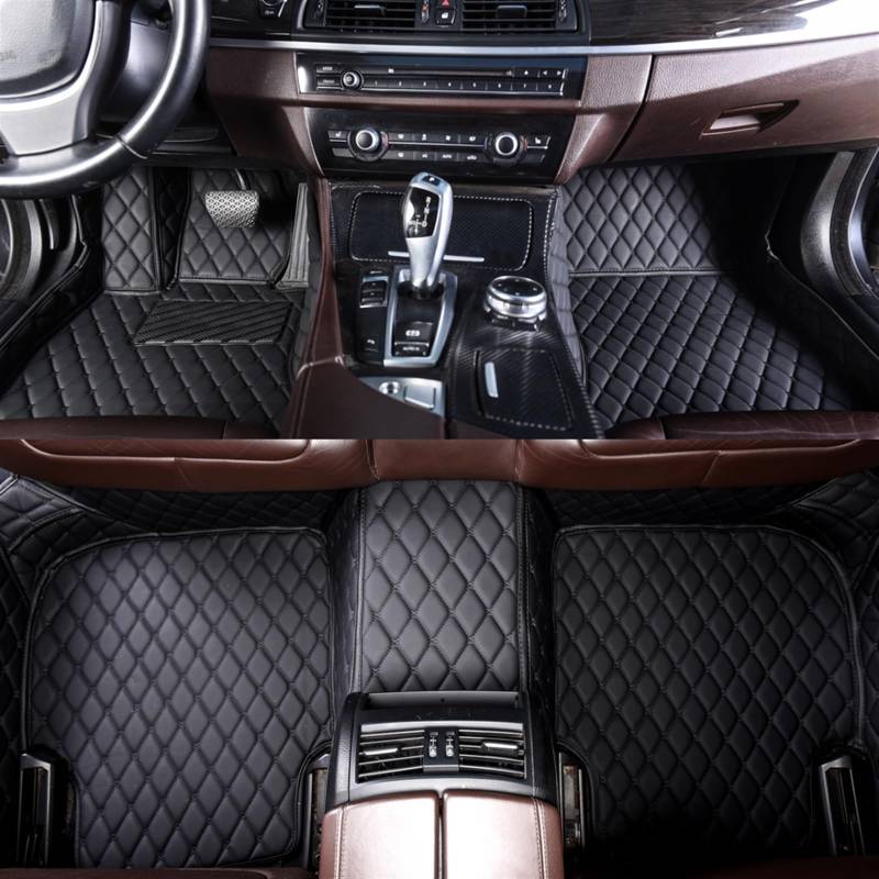 WTIXCRQ Automatte Kompatibel Mit Maserati Für Levante 2016 2017 2018 2019 2020 2021 Auto-Fußmatten Fußmatten Fußraummatten Anti-Rutsch-Teppiche Set Fersenpolster(6) von WTIXCRQ