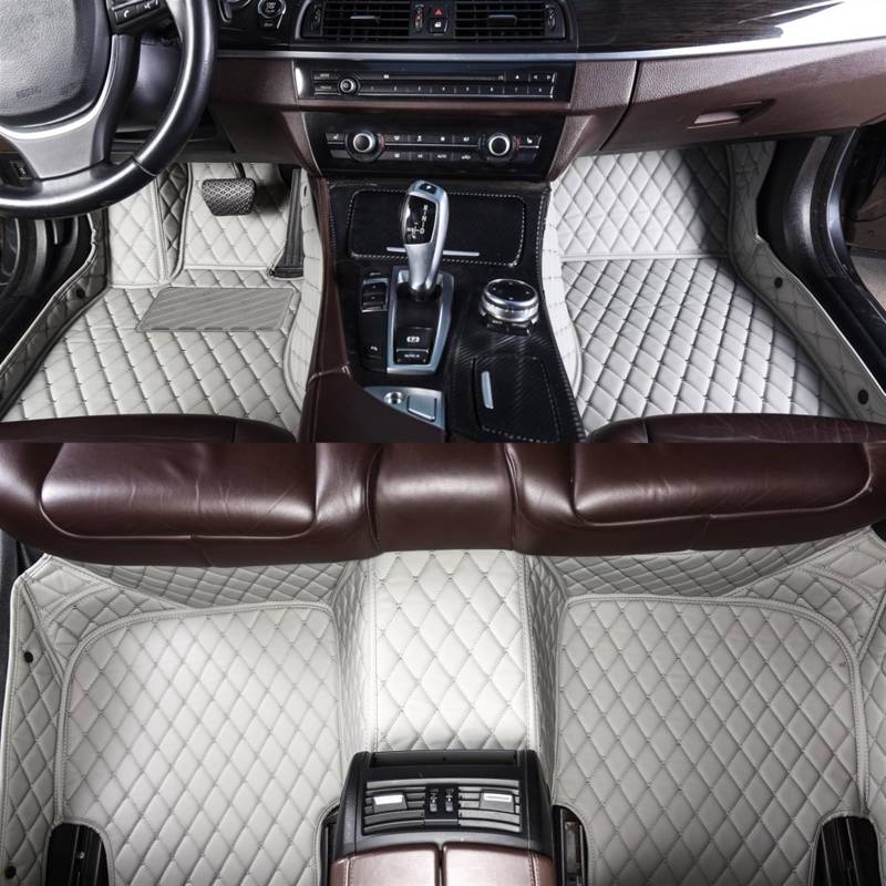 WTIXCRQ Automatte Kompatibel Mit Maserati Für Levante 2016 2017 2018 2019 2020 2021 Auto-Fußmatten Fußmatten Fußraummatten Anti-Rutsch-Teppiche Set Fersenpolster(7) von WTIXCRQ