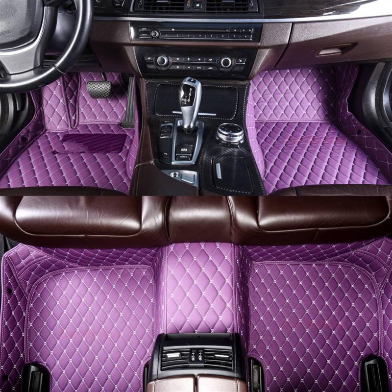WTIXCRQ Automatte Kompatibel Mit Maserati Für Levante 2016 2017 2018 2019 2020 2021 Auto-Fußmatten Fußmatten Fußraummatten Anti-Rutsch-Teppiche Set Fersenpolster(8) von WTIXCRQ