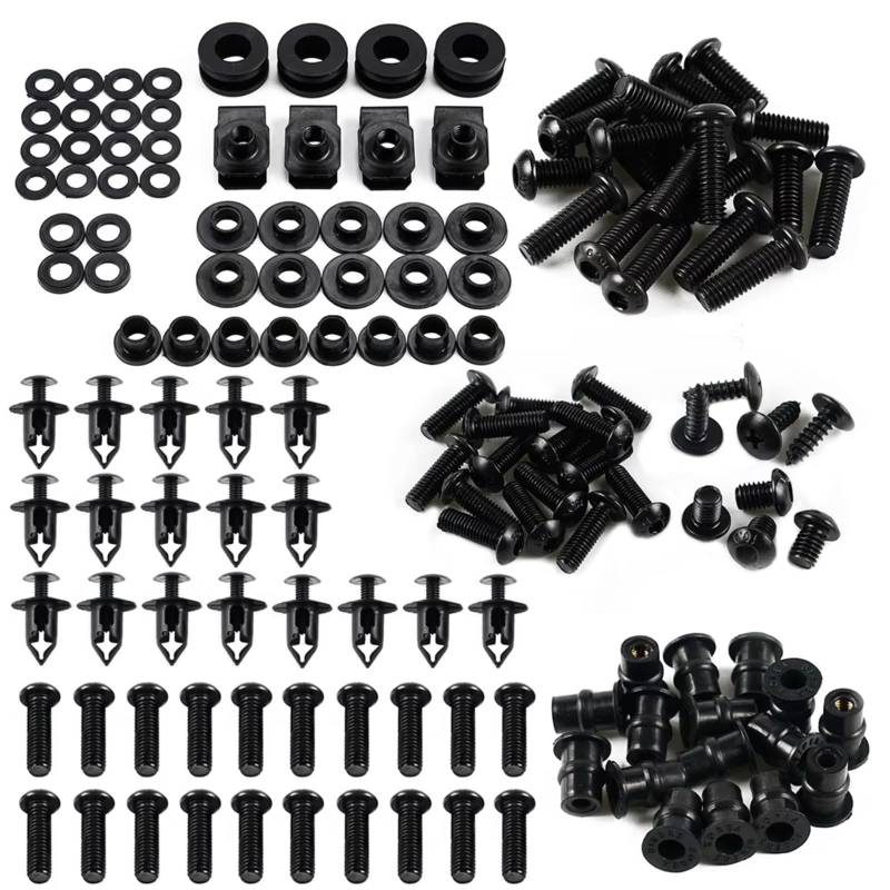 WTIXCRQ Kompatibel Mit CBR1000RR 2004 2005 Motorrad-Karosserie-Windschutzscheiben-Bolzenschrauben Komplettset Motorrad-Verkleidungsschrauben-Kit Motorradschrauben Schrauben sbolzen Muttern von WTIXCRQ