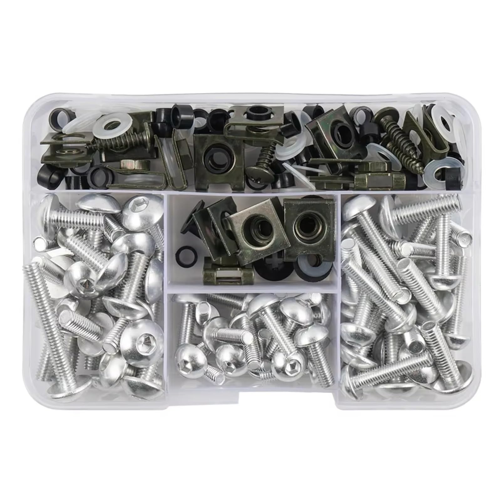 WTIXCRQ Kompatibel Mit CBR650R Für CBR600 Für F4i Für CBR600RR Für CBR650F Für CBR250RR Für F2. Motorrad-Verkleidungsschrauben, Schrauben, Mutternsatz, 177 Stück Schrauben sbolzen Muttern(Silver) WTIXCRQ Kompatibel Mit CBR650R Für CBR600 Für F4i Für CBR600RR Für CBR650F Für CBR250RR Für F2. Motorrad-Verkleidungsschrauben, Schrauben, Mutternsatz, 177 Stück Schrauben sbolzen Muttern(Silver) von WTIXCRQ