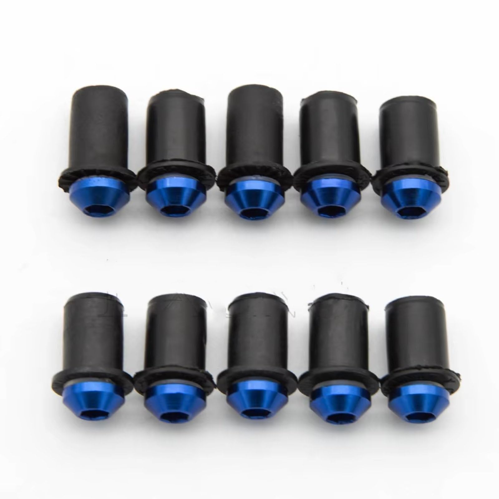 WTIXCRQ Kompatibel Mit Für ZX636 Für Ninja 125 250 300 Motorrad-Windschutzscheiben-Schraubensatz, Motorrad-Verkleidungsschrauben Schrauben sbolzen Muttern(Blue) von WTIXCRQ