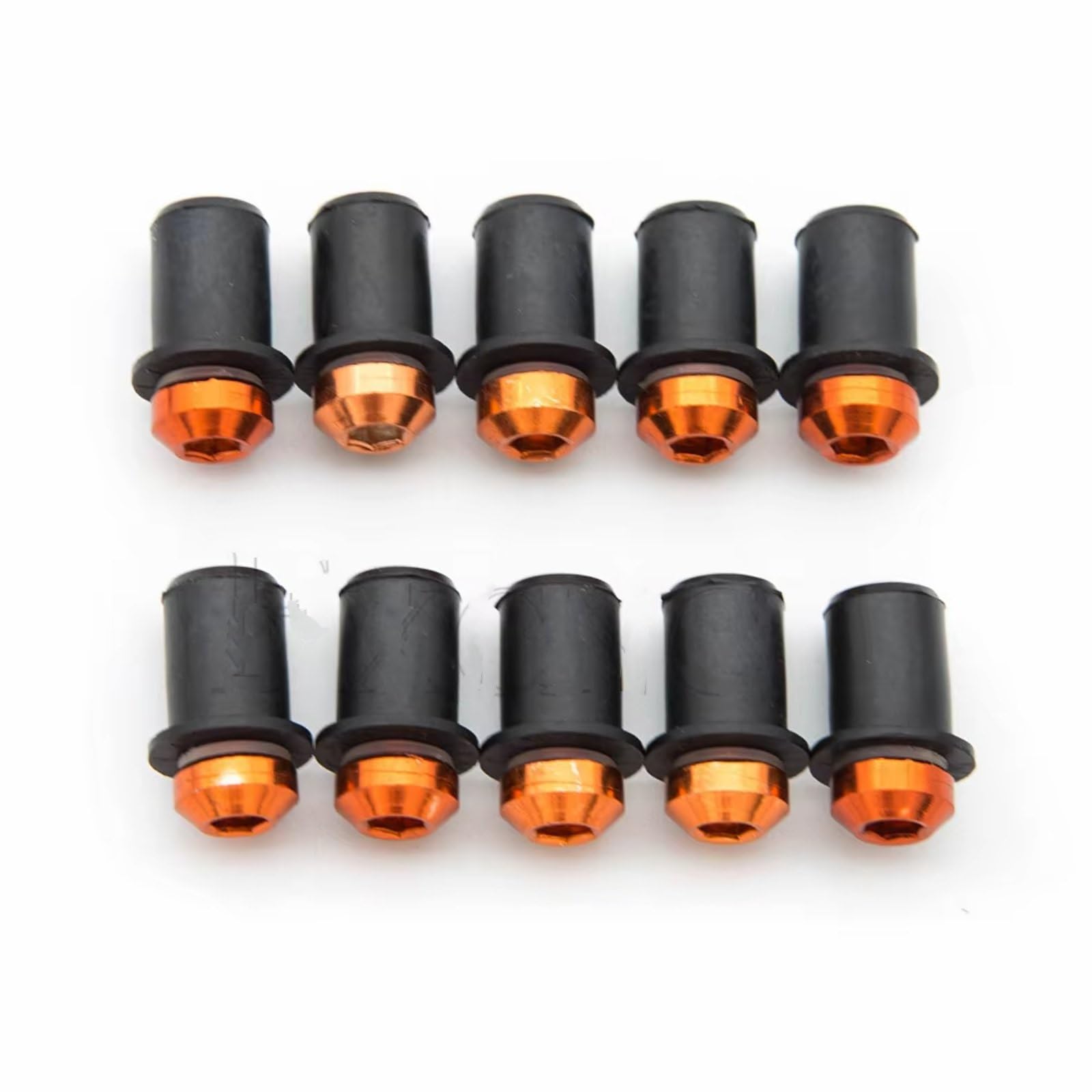 WTIXCRQ Kompatibel Mit Für ZX636 Für Ninja 125 250 300 Motorrad-Windschutzscheiben-Schraubensatz, Motorrad-Verkleidungsschrauben Schrauben sbolzen Muttern(Orange) von WTIXCRQ