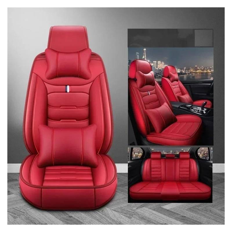 Autositzbezüge Für Lexus CT ES GS GX IST C IST LS LX NX RC RX UX Universal Leder Auto Sitz Abdeckung Auto Schonbezüge(B-Red 5seat) von WTXXGQ