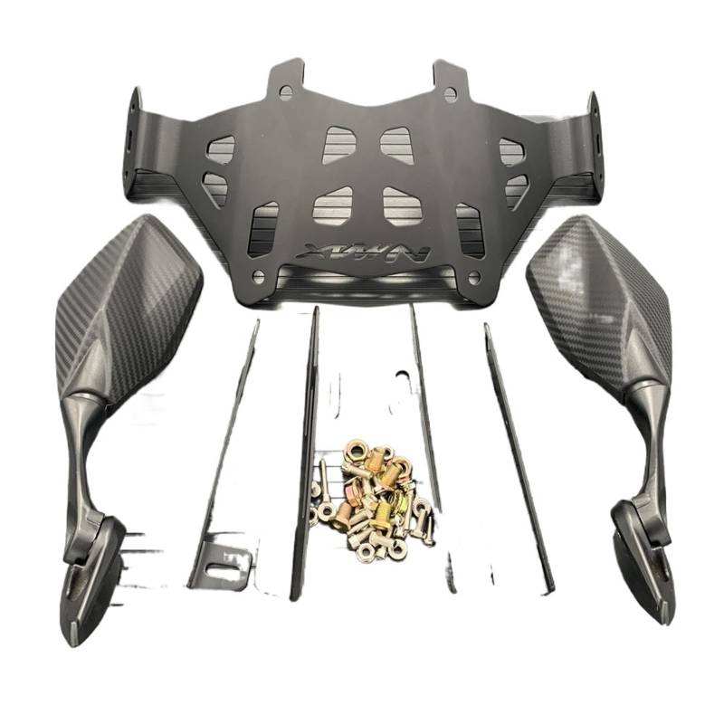 Motorrad Spiegel Für X N-MAX Für Nmax 155 2020 2021 Motorrad Windschutzscheibenhalterung Rückspiegelhalterung Motorrad Rückspiegel Spiegel(ABracket and Mirror) von WTXXGQ