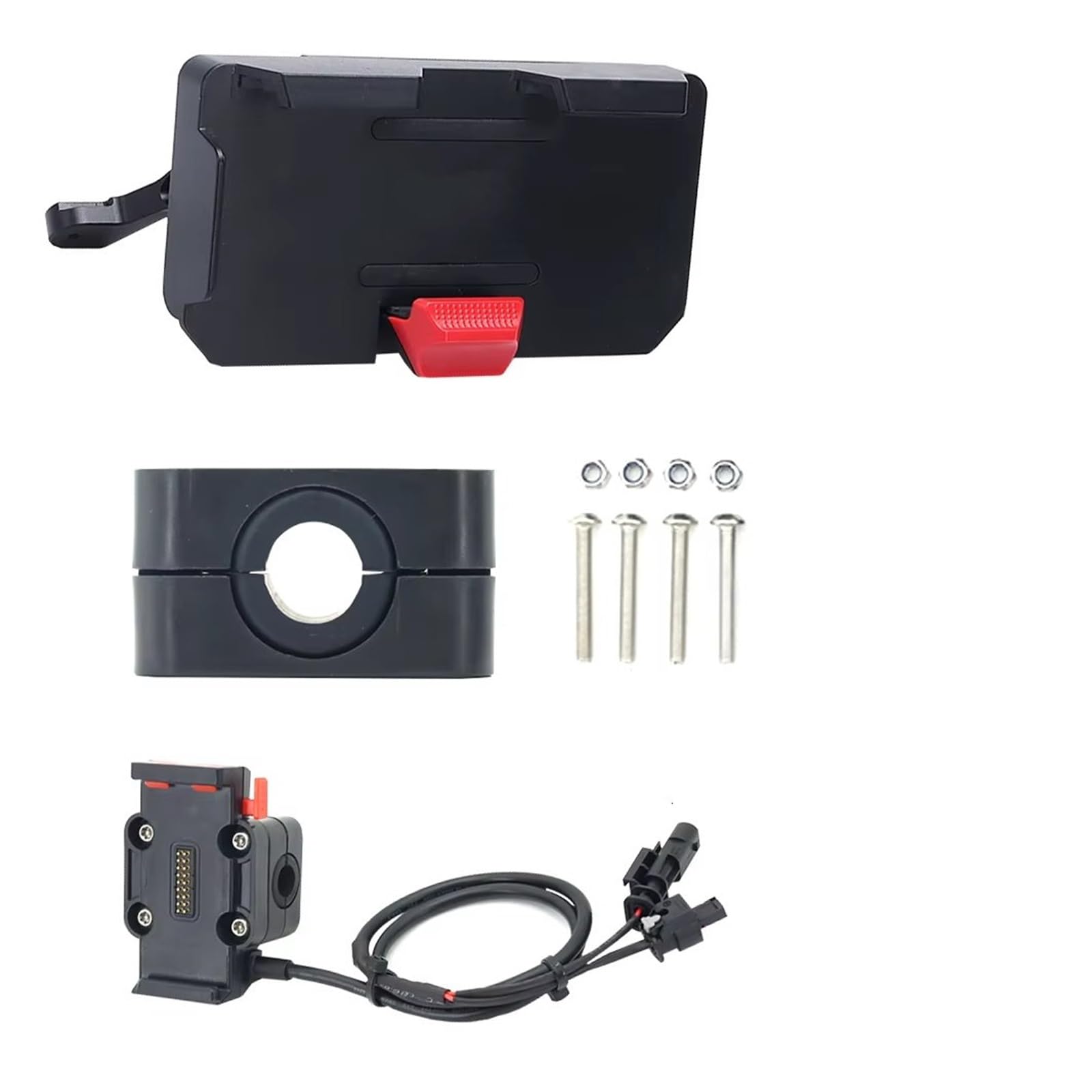Motorrad Telefon Halterung Für Benelli Für TRK702 Für TRK702X 2022- Motorrad GPS Telefon Halter USB & Drahtlose Ladegerät Navigation Halterung Ständer Fahrrad Handyhalterung(12mm - Base -Charger) von WTXXGQ