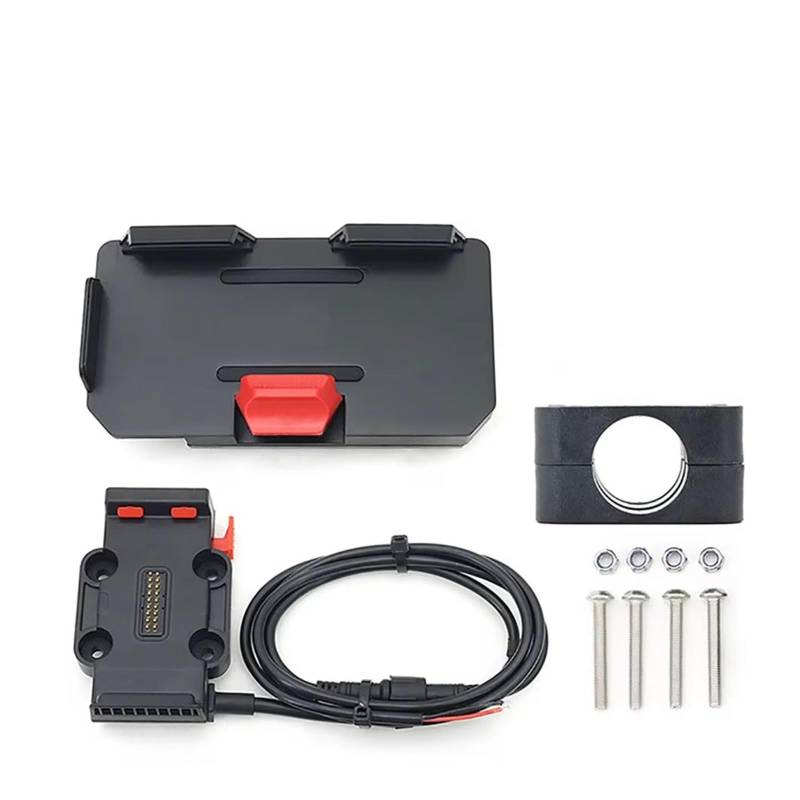 Motorrad Telefon Halterung Für Benelli Für TRK702 Für TRK702X 2022- Motorrad GPS Telefon Halter USB & Drahtlose Ladegerät Navigation Halterung Ständer Fahrrad Handyhalterung(22mm - Base -Charger) von WTXXGQ